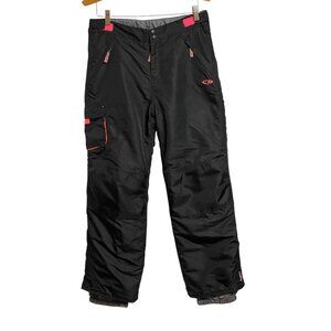 Girls Black Champion Insulated Snow Pants XL (14-16) With Adjustable Waist & Mul